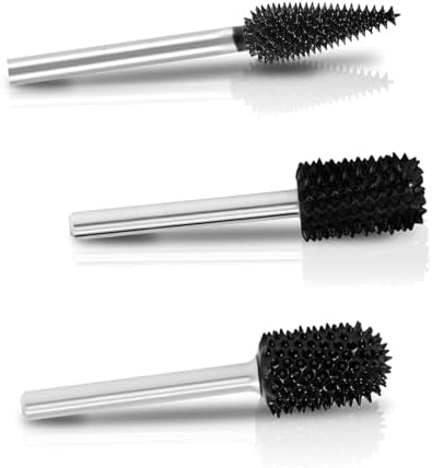 CAELUM Carbide Rotary Burr Set 3 Pcs, 1/8" Coarse, for Dremel Rotary Tools