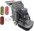 Concrete Floor Grinder Machine Cement Ground Grinder with 9 Grinding Disc 40L Vacuum Dust Collector Expoxy Floor Grinding Polishing Machine 220V 7.5kw Two Fans