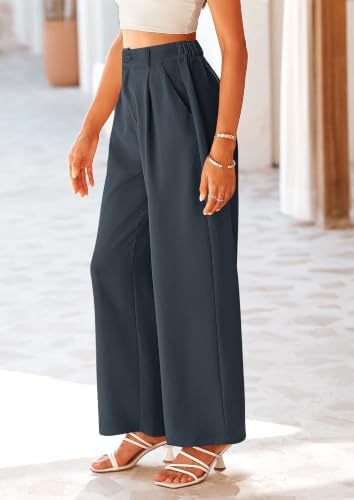 PRETTYGARDEN Women's Flowy Wide Leg Dress Pants