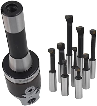 2In Boring Head Set, 9-Pack Carbide Boring Bar Set, R8 Shank 1/2In Milling Milling Machine Accessories
