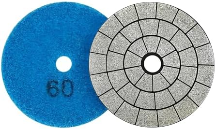 Electroplated Diamond Sanding Pad, 60Grit 3inch 75mm Grinding Disc Hook and Loop Backing for Stone Tile Glass Trimming & Metal Polishing & Wood Sanding (1 Piece)