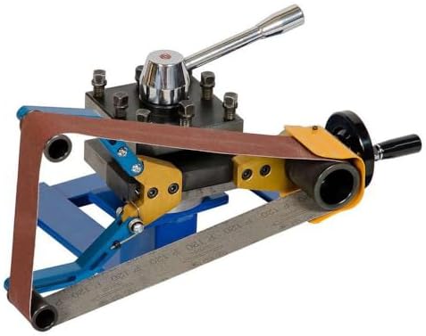Lathe Tool Post Belt Sander Holder, Toolpost-Mount, 2-Inch Belt, Model PS-SPIDER50, Includes 80/120/220-Grit Sandpaper, For Diameters up to 6 Inches
