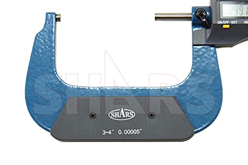 Shars 3-4"/75-100mm Solid Metal Frame Electronic Outside Micrometer 303-2466 P]