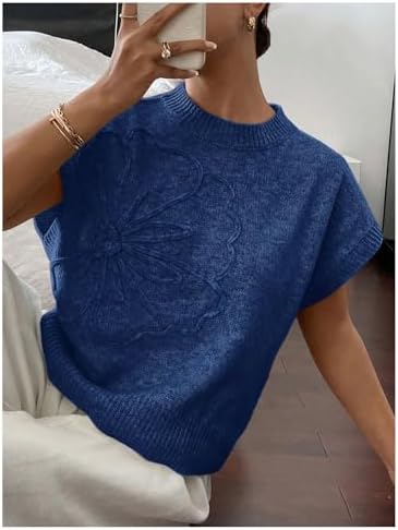 SOLY HUX Women's Short Sleeve Business Casual Sweater