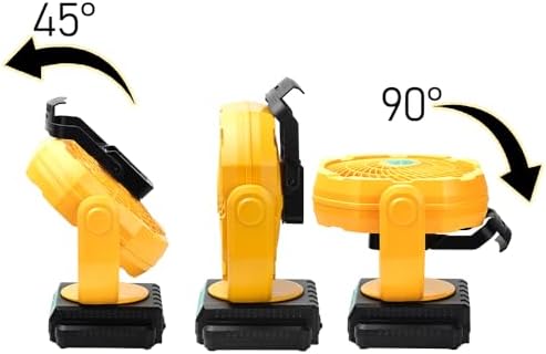 Cordless Oscillating Fan Compatible with Dewalt 20V&60V Battery(Tool Only)