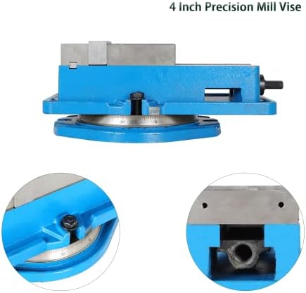 4 Inch Accuracy Mill Vise with 360 Degree Swiveling Base