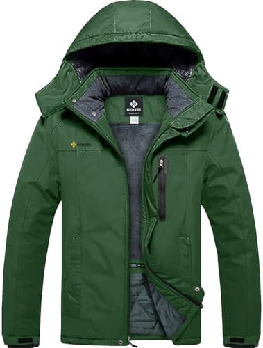GEMYSE Men's Winter Ski Jacket Waterproof Snow Coat with Detachable Hood