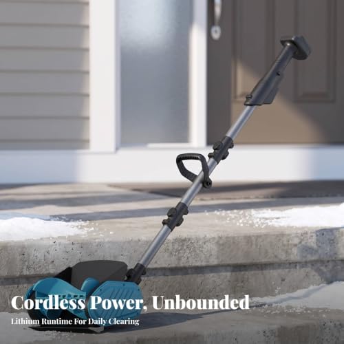 Maintenance Handheld Snow Compact, Cordless Snow, Powerful, Tool, for Sidewalks, Green