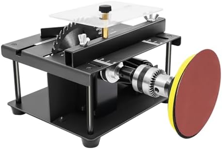 Mini Table Saws For Crafts Mini Multi-Functional Table Saw Small Woodworking Electric Bench Saw Precision Diy Cutting Tool Speed & Angle Adjustable For Wood Pcb Acrylic Plastic 200W