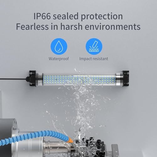 LED Work Light, Machine LED Tube Light,Explosionproof Work Lamp IP67 Waterproof 2000 Lumen 20W 120V-220V,Suitable for Workshop/Garage/milling Workshop