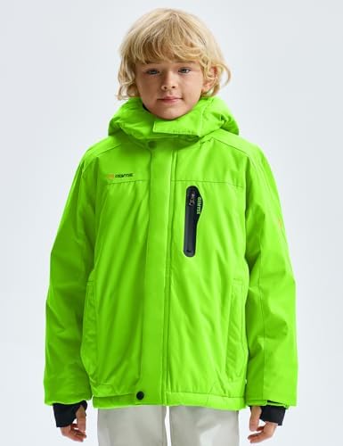 GEMYSE Boy's Waterproof Ski Snow Jacket Fleece Kids Winter Coat with Hood
