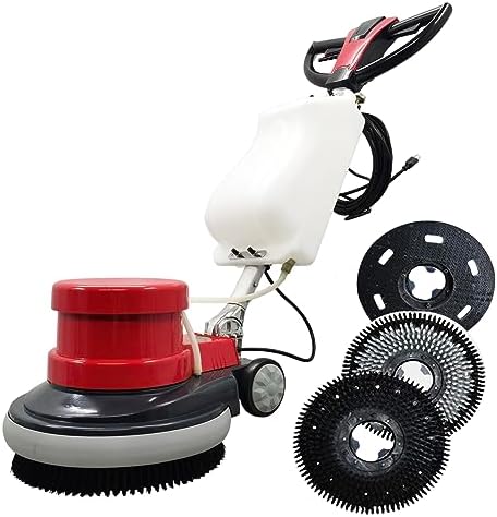 Commercial Industrial Floor Scrubber Polisher 17" Heavy Duty Hardwood Carpet Buffer Machine 1100W Multi-Surface Cleaning Waxing Polishing for Wood, Tile, Epoxy, Marble Floors 110V
