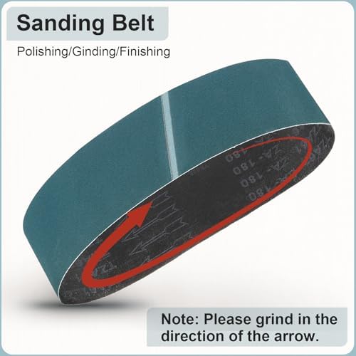 HARFINGTON 3/8 x 13 Inch Sanding Belts, 40 Pcs 40/60/80/120 Grit