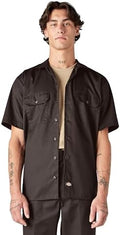 Dickies Men’s Short Sleeve Work Shirt – Durable Twill Button Down Shirts for Men, Lightweight Uniform for Daily Wear