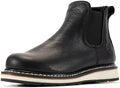 SUREWAY Men's 6-Inch Slip-On Chelsea Work Boots, Soft Toe Leather Boots