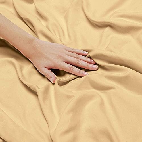 6pc 1200 Thread Count QUEEN Bed Sheet Set Egyptian, Deep Pocket, CAMEL