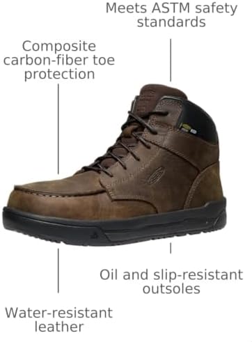 KEEN Utility Men's Gibson ESD Mid Composite Toe Non Slip Work Boots