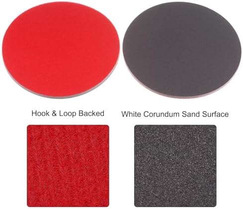uxcell 6pcs 1500 Grit Sanding Sponge 6 Inch Hook and Loop Sponge Sanding Disc Wet/Dry for Car Wood Drywall Metal