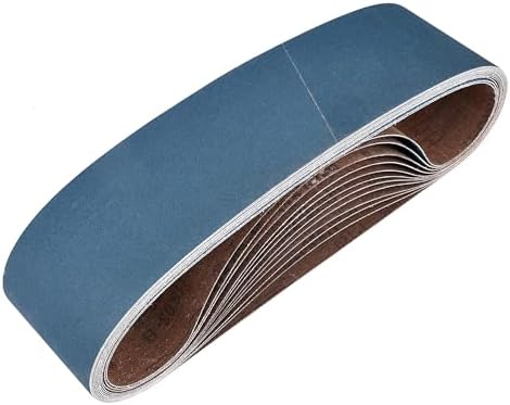 4 x 36 Inch Zirconia Sanding Belts 12Pcs, 3 Each of 40/60/80/120 Grit
