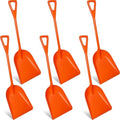 Frienda 6 Pcs Plastic Snow Shovel Large Scoop Shovel, Orange
