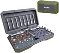 42 in 1 Magnetic Ratcheting Screwdriver Set with T Handle | T Handle Allen Wrench Set, Multi Tool Set with Case for Electronics, Furniture, Bicycle & DIY Repair, Army Green