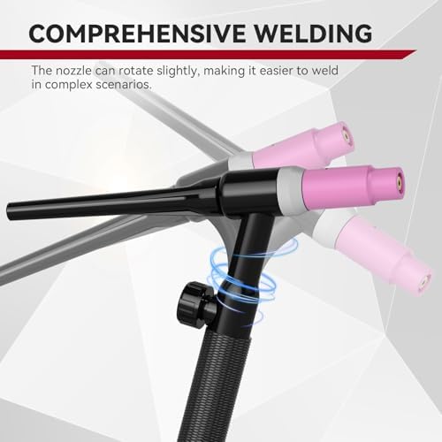 ARCCAPTAIN WP-17FV Argon TIG Welding Gun 2.0, 13FT Red Air Hose
