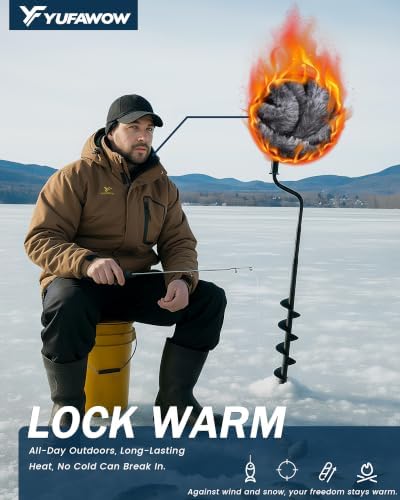 Yufawow Men Winter Jacket Skiing Jacket Insulated Fleece Lined Waterproof Windbreaker for Snowboard Hiking Camping ATV Outdoor Work