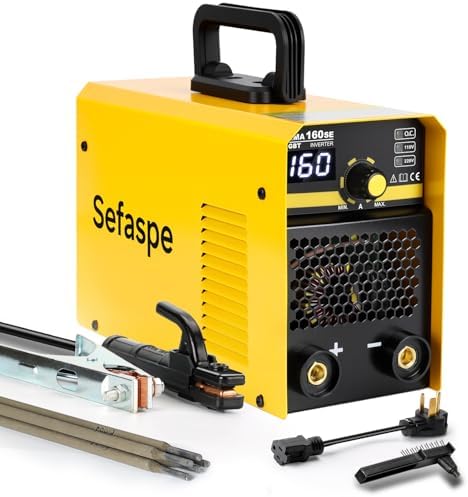 110V/220V Stick Welder with Digital Display, 160A ARC/Lift TIG Welding Machine with Synergic Control, IGBT Inverter Portable MMA Welder Machine with Hot Start, Arc force and Anti-Stick