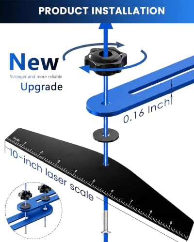 TANYO Stair Tread Template Tool, 8" to 60", Adjustable for Measuring (Blue)