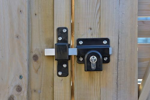 GateMate 2” Double Locking Long Throw Lock, High Security, Stainless Steel, Corrosion Resistant, Ideal for Doors and Gates, Robust and Durable Locking Mechanism.