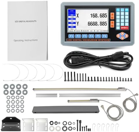 2-Axis DRO Digital Readout Linear Scale Encoder Kit 200mm+950mm