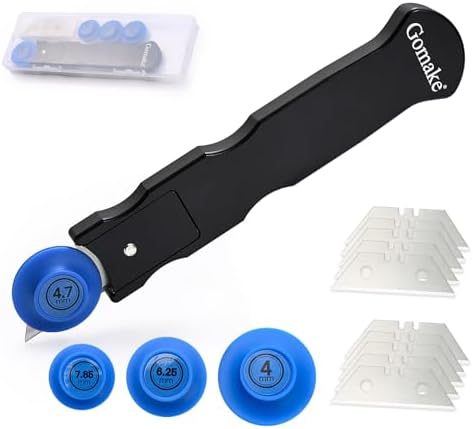 Gomake Vinyl Wrap Cutter Car Coating Film Window Tint Cutting and Trimming Alloy Roller Positioning Knife Paperback Slitter Knife Car Wrap Film Vinyl Gap-Cutter for Car Wrapping,Wallpaper Pasting