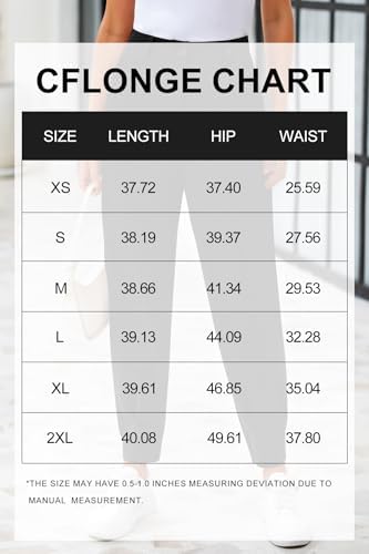 CFLONGE Womens Ankle Work Pants Trousers Casual Slacks