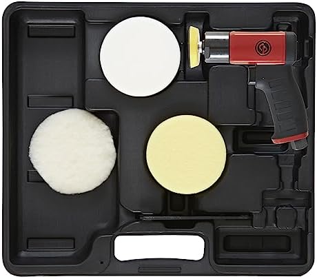 Chicago Pneumatic CP7201P - Kit - 3 Inch (75 mm) Air Polisher, Pistol Handle, Hook & Loop - 2,500 RPM