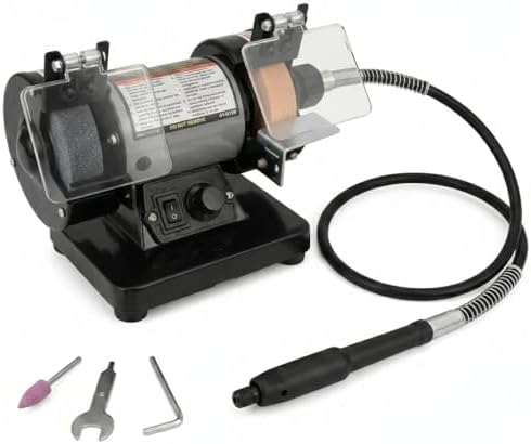 TruePower 3" Mini Bench Grinder Polisher with Long Flexible Shaft