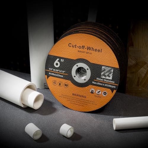 30 Pack 6 inch Cut-Off Wheels for Metal and Stainless Steel and PVC Tube 6" x.040 x7/8" Cutting Wheel for Angle Grinder Aggressive Cutting disc for General Purpose Metal Cutting