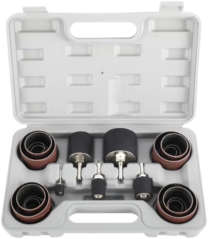 25 Pcs 1/2"-2" Spindle Sanding Drum Kit Sleeves Set for Drill Press Sander Paper
