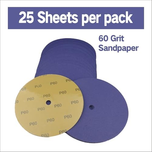 JLD 9" Sanding Disc, 60 Grit Blue Zirconia Sticky, for JLD10-9 Lawn Mower Blade Sharpener and Grinder-25 Pack
