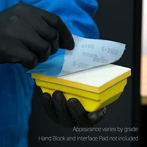 Super Buflex Flexible Dry Sanding Sheets, Green K-2000, Hook & Loop, 191-1532, 25 Sheets