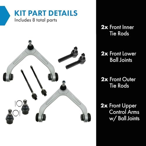TRQ Front Steering & Suspension Kit Ball Joint Control Arm with Ball Joint