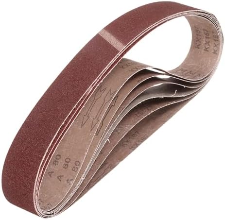 HARFINGTON 2 x 36 Inch Sanding Belts, 6 Pcs 80 Grit Aluminum Oxide