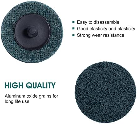 S SATC 25PCS Quick Change Discs Set, 2 Inch Die Grinder Sanding Discs for Die Grinder Surface Prep Strip Grind Polish Burr Finish Rust Paint Removal (Fine)