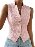 Mina Self Women's Sleeveless Sweater Vest,Knit Stretchy Dressy Casual Top