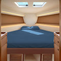 JS Sanders Collection 4PC Boat Sheet Set Universal V Berth, Mediterranean Blue