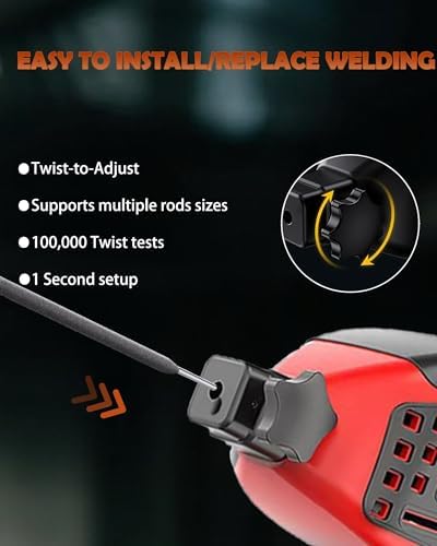 Portable Hand held Welding Machine for Metal, 20-120A 110V Electric Welding Machine with IGBT Inverter 5 Variable Current Adjustment, ARC Welder Gun, With 30 Pcs 3/32" Wire Rods