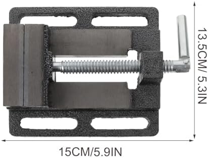 COLLBATH 3 Inch Drill Press Vise Table Vise Bench Clamp Cast Iron Woodworking Workholding Device for Milling and Drilling Machines Random Color