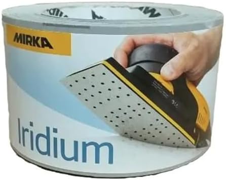Mirka Abrasives Iridium 24570220 24 Series Grip-On Vacuum Sanding Sheet Roll, 2-3/4 in W x 11.2 yd L, 220 Grit
