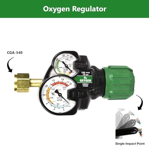 Victor EDGE ESS3 Oxygen & Acetylene Regulator Set – ESS3-125-540 (0781-5100) & ESS3-15-510 (0781-5105) – CGA-540 / CGA-510 – B Size Outlets