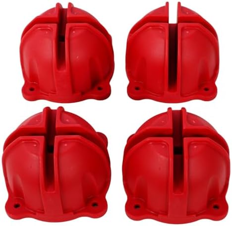 4-Pack Parallel Clamps for Woodworking, Heavy Duty Bar Clamp Set with 1700 lbs Clamping Force, 90° Precision Alignment, 2" Bench Dogs & Framing Blocks for Cabinet Making and Woodworking, Red