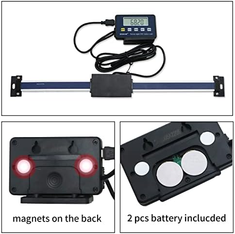 Digital Readout Linear,0-300mm/12'' Magnetic Linear Scale,Large LCD Readout Scale for Milling Machine